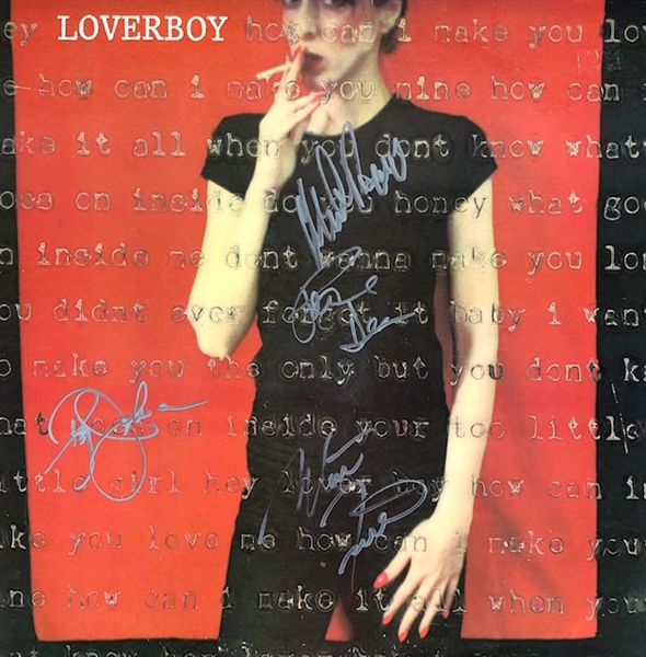 Loverboy Group Signed "Loverboy" Album Cover, signatures include: Mike Reno, Paul Dean, Matt Frenette, and Doug Johnson (Beckett/BAS Guaranteed)