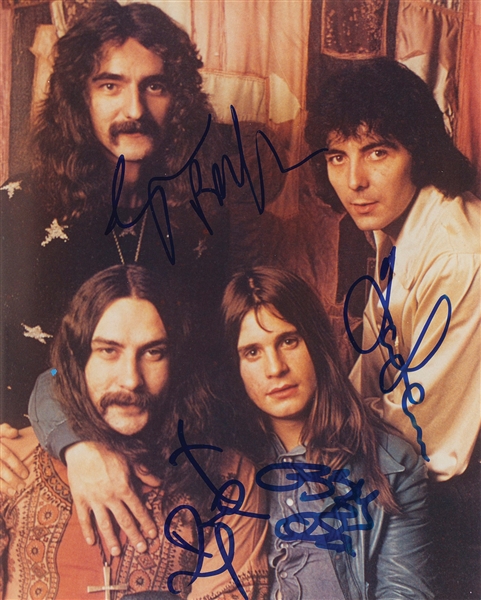 Black Sabbath In-Person Group Signed Photo (4 Sigs) (John Brennan Collection) (Beckett/BAS Guaranteed) 