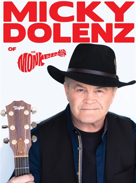 The Monkees: The Ultimate Micky Dolenz Fan Experience with 15-Minute Zoom Call, Signed Acoustic Guitar, Drumhead, Drumsticks, 8x10 Photo & CD!