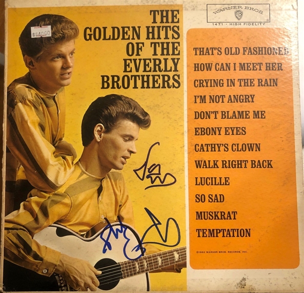 The Everly Brothers In-Person Dual-Signed “Golden Hits of” Album
