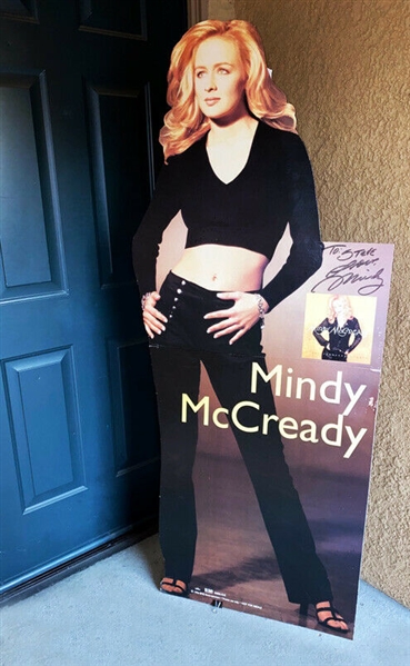 MINDY McCREADY Rare Signed Standee To Promote "Ten Thousand Angels" 1st Album!