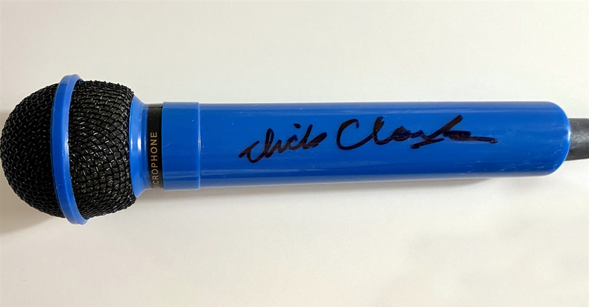 Dick Clark IN-PERSON Signed Microphone With Signing Photo! (Beckett/BAS Guaranteed)