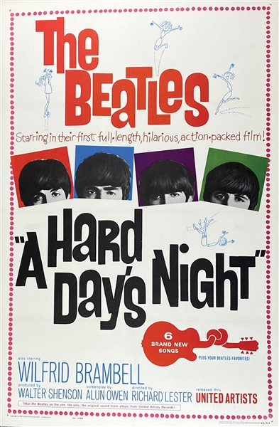 Beatles "HELP" One-Sheet Original 27" x 41" Movie Poster