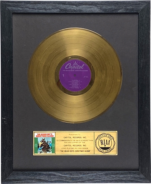 Beach Boys “Christmas Album” RIAA Gold Sales Award Presented to Capitol Records 