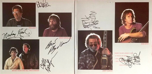 Grateful Dead Fully Group Signed “In The Dark” Album Record Including Garcia (6 Sigs) (JSA LOA)