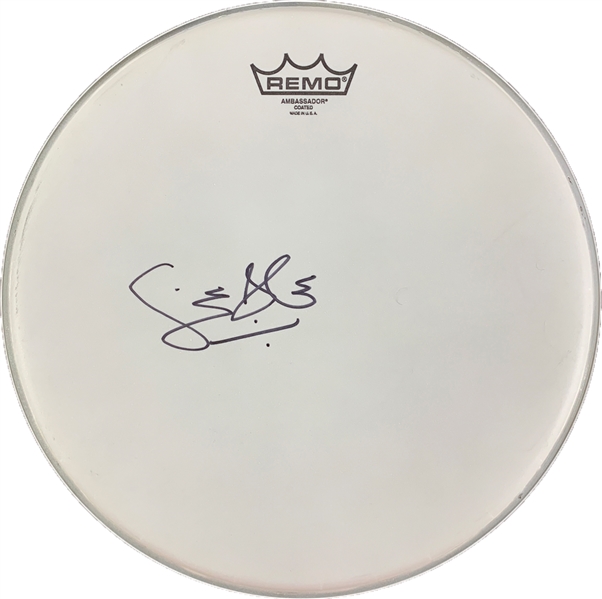 Cream: Ginger Baker In-Person Signed Remo Drumhead (Beckett/BAS Guaranteed)
