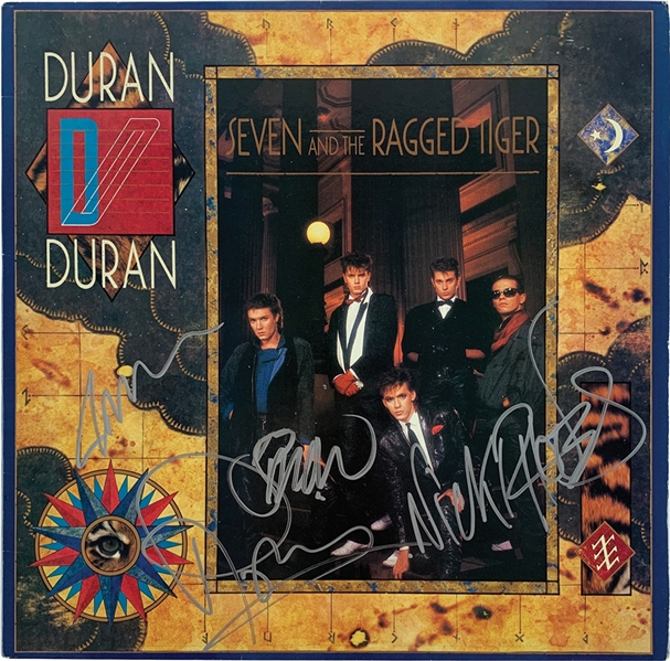 Duran Duran Group Signed Seven and The Ragged Tiger Album (4 Sigs) (Beckett/BAS Guaranteed) 