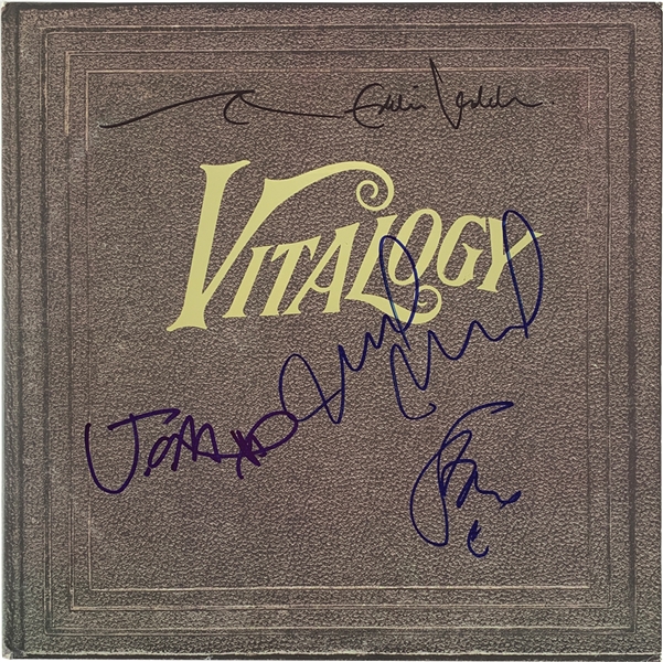 Pearl Jam Group Signed "Vitalogy" Album with Vedder Wave Sketch (Beckett/BAS Guaranteed)