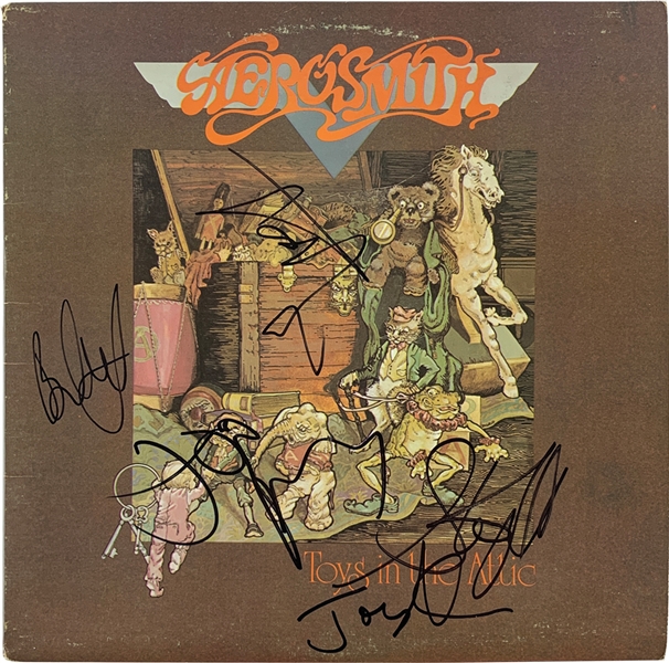Aerosmith Group Signed "Toys in the Attic" Album Cover (Beckett/BAS Guaranteed)