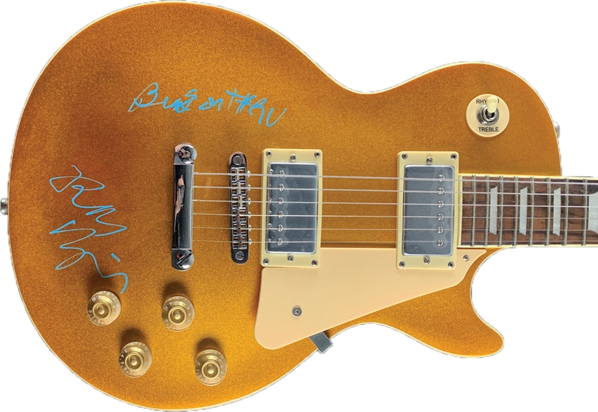 The Doors: Robby Krieger In-Person Signed Les Paul Style Guitar with RARE "Break On Thru" Inscription (Beckett/BAS)