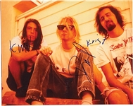 Nirvana In-Person Group Signed 14” x 11” Photograph (3 Sigs) (John Brennan Collection) (Beckett/BAS) 