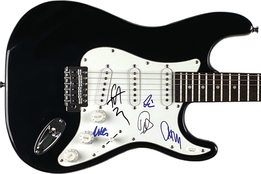 Foo Fighters In-Person Group Signed Electric Guitar (5 Sigs) (John Brennan Collection) (JSA LOA) (Beckett/BAS Guaranteed) 