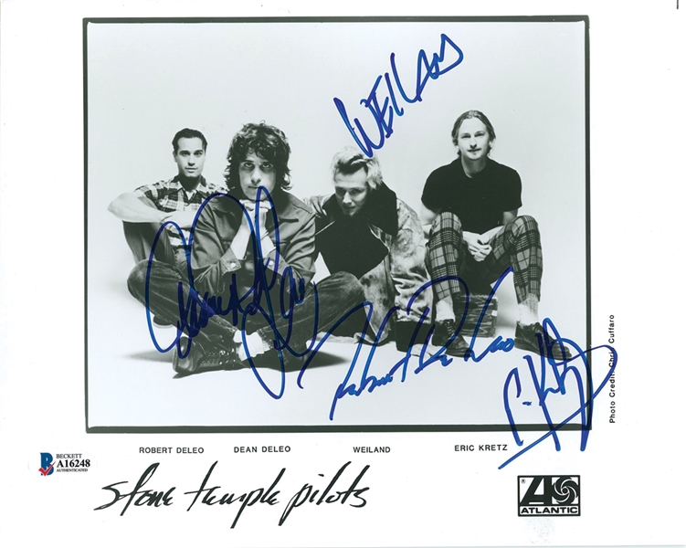 Stone Temple Pilots In-Person Original Lineup Signed Promo Photo (4 Sigs) (John Brennan Collection) (BAS Authentication)