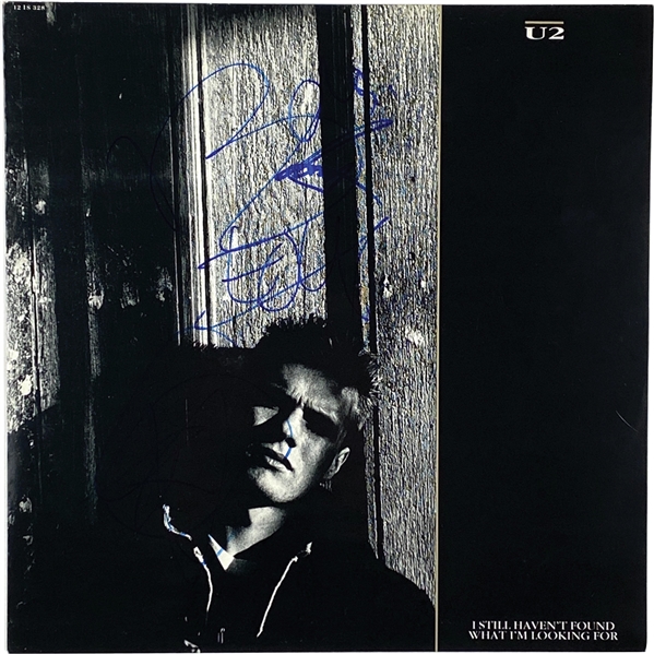 U2 In-Person Group Signed “I Still Haven’t Found What I’m Looking For” 12” Single Record (4 Sigs) (John Brennan Collection) (JSA Authentication)