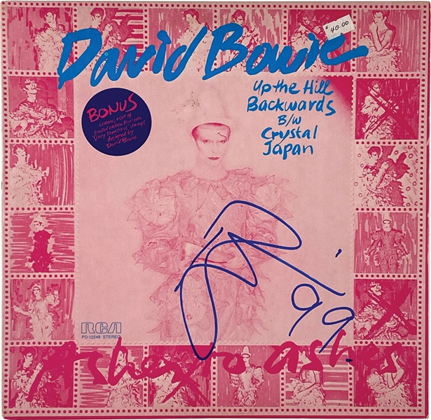 David Bowie In-Person “Up the Hill Backwards / Crystal Japan” Signed  12” Single Record (John Brennan Collection) (JSA Authentication)