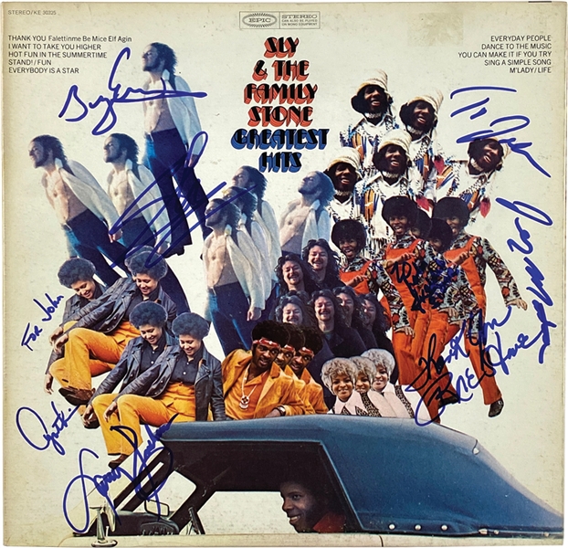 Sly & The Family Stone In-Person Group Signed “Sly & The Family Stone Greatest Hits” Album Record (7 Sigs) (John Brennan Collection) (Beckett/BAS Guaranteed)