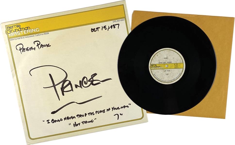 Prince “Hot Thing” 1987 Acetate (John Brennan Collection)