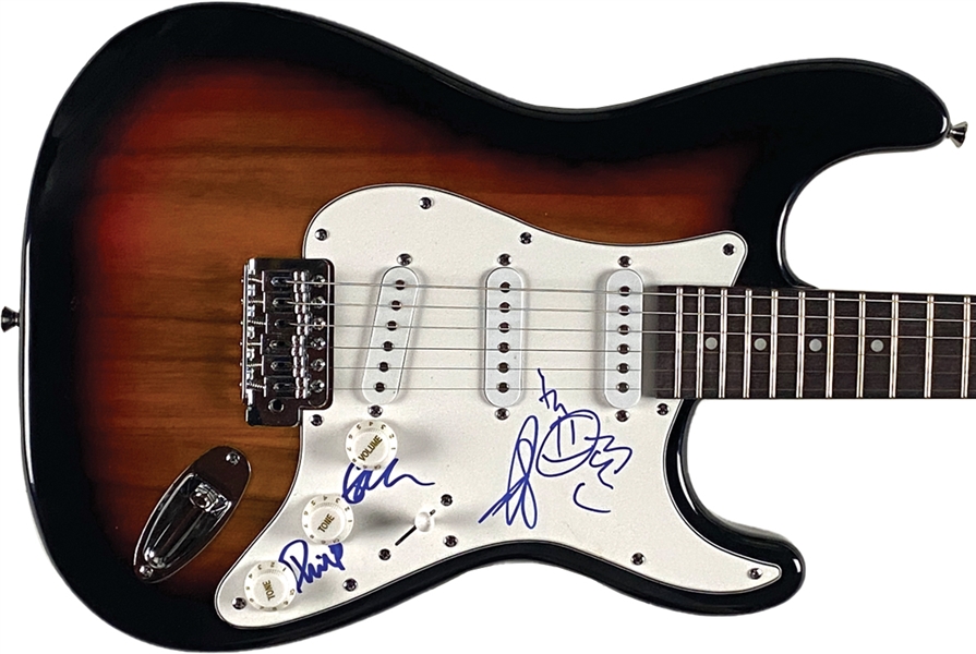 Radiohead In-Person Group Signed Electric Guitar (5 Sigs) (John Brennan Collection) (Beckett/BAS Authentication)