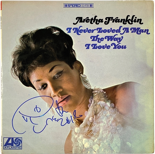 Aretha Franklin In-Person Signed “I Never Loved a Man the Way I Love You” Album Record (John Brennan Collection) (Beckett/BAS Guaranteed) 