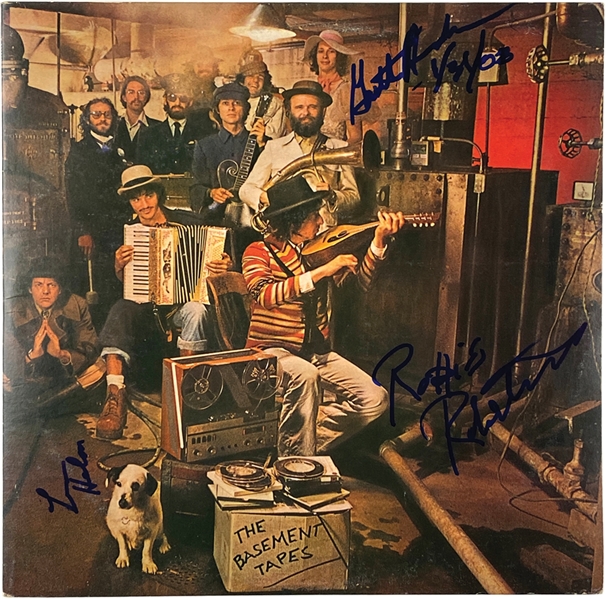 The Band In-Person Group Signed “The Basement Tapes” Album Record (3 Sigs) (John Brennan Collection) (JSA Cert) 