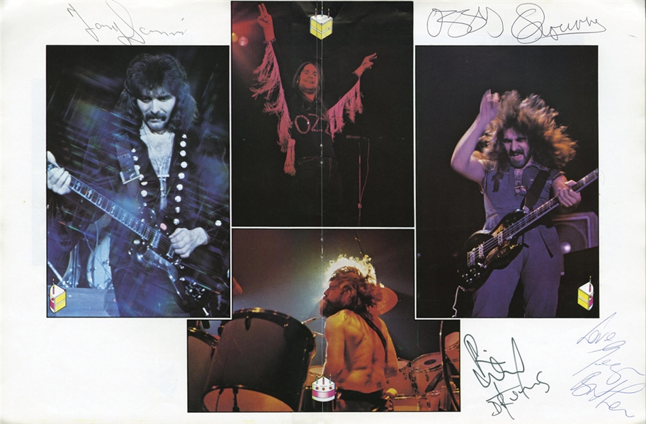 Black Sabbath Group Signed 1978 World Tour Program (4 Sigs) (ACOA Authentication) 