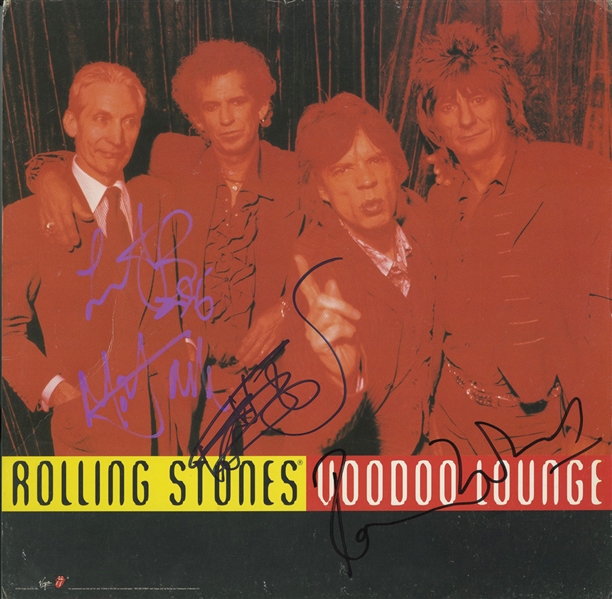 Rolling Stones Group Signed “Voodoo Lounge” 12” x 12” Record Promo Flat (4 Sigs) (Beckett/BAS Guaranteed) 