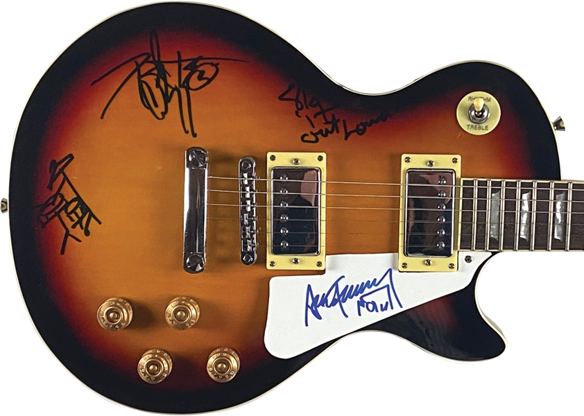 KISS: Ace Frehley & Peter Criss Dual-Signed Les Paul-Style Sunburst-Finish Guitar (ACOA Cert) 