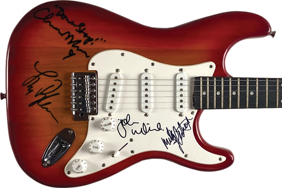 Fleetwood Mac Group Signed Sunburst Stratocaster-Style Guitar (4 Sigs) (ACOA LOA) 