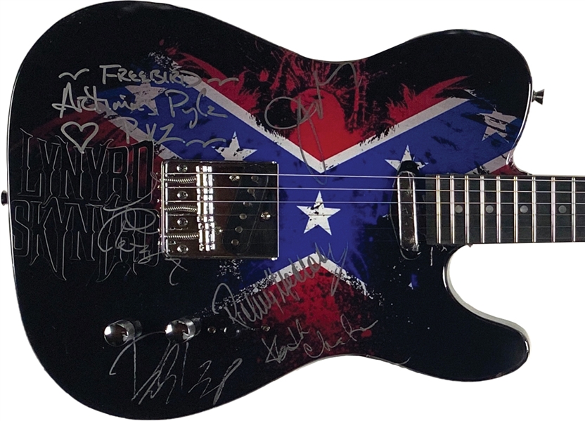 Lynyrd Skynyrd Group Signed Telecaster-Style Guitar With Custom Artwork (6 Sigs) (Beckett/BAS Guaranteed) 