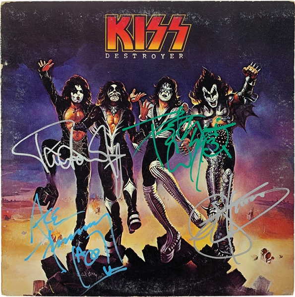 KISS Group Signed "Destroyer" Record Album (ACOA)