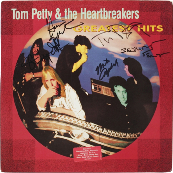 Tom Petty & The Heartbreakers Band Signed Greatest Hits Album with Petty, Epstein, etc. (5 Sigs)(Beckett/BAS)