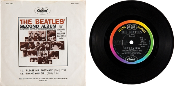 Beatles "The Second Album" Promo Open-End Interview Mono EP 33 Compact Capitol PRO 2598-99 (1964)