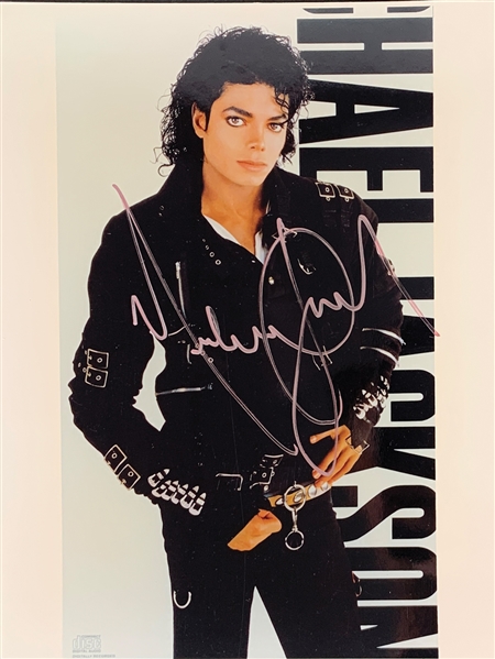 Michael Jackson Signed 8" x 10" Color Photo from "Bad" Era (JSA)
