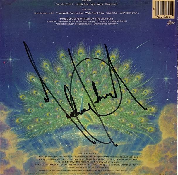 Michael Jackson Signed Jacksons "Triumph" Record Album Cover with BOLD Signature (Beckett/BAS Guaranteed)