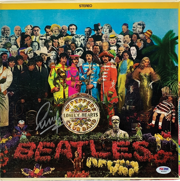 The Beatles: Ringo Starr Superb Signed "Sgt Peppers" Album Cover (PSA/DNA)