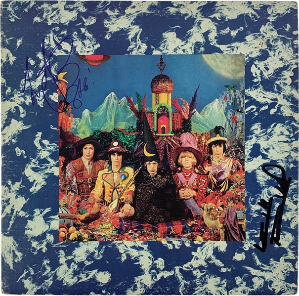 The Rolling Stones: Keith Richards & Charlie Watts In-Person Signed "Their Satantic Majesties Request" Album Cover