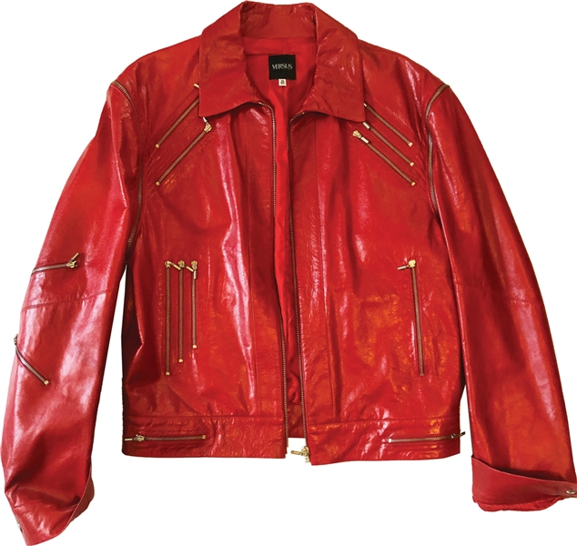 The Who: John Entwistle Personally Owned & Worn Red Leather Versace Jacket (Entwistle Sothebys Estate Auction, 2003)