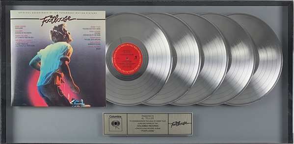 "Footloose" Official Columbia Records 5x Platinum Sales Award Issued to Former Columbia Records President