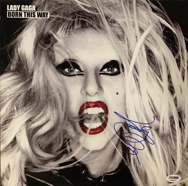 Lady Gaga In-Person Signed "Born This Way" Record Album (PSA/DNA)