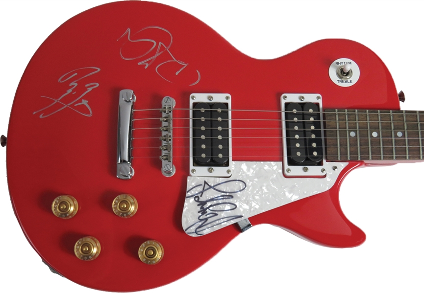Led Zeppelin Band Signed Les Paul Style Electric Guitar with Plant, Page & Jones (Beckett/BAS Guaranteed)