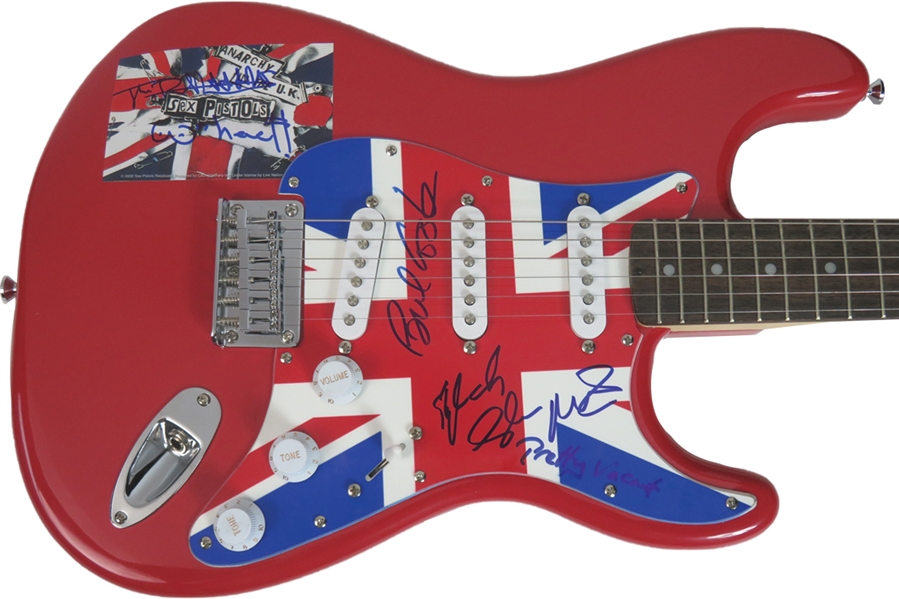 The Sex Pistols Band Signed Custom British Style Electric Guitar (Beckett/BAS Guaranteed)