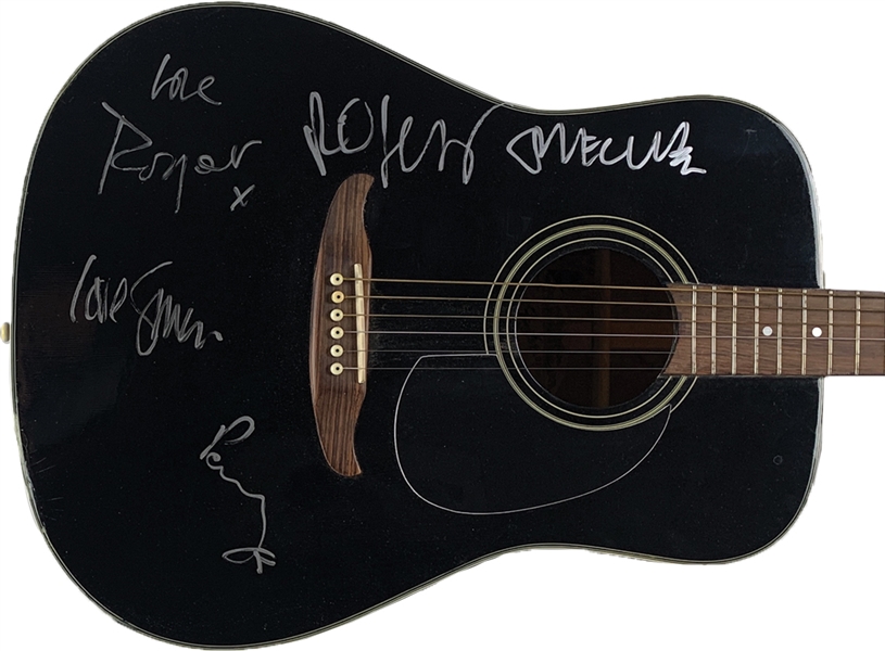 The Cure Group Signed Acoustic Guitar with Signing Photos (Beckett/BAS Guaranteed)