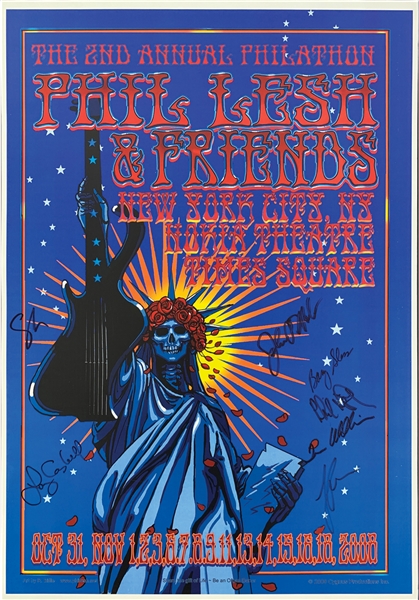 The Grateful Dead: Phil Lesh Signed "Phil Lesh & Friends" 2008 Concert Poster :: Nokia Theatre NYC (Beckett/BAS Guaranteed)