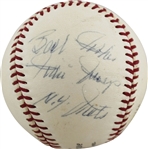 Willie Mays Superb Single Signed Vintage ONL Baseball with "NY Giants" Inscription (JSA LOA)