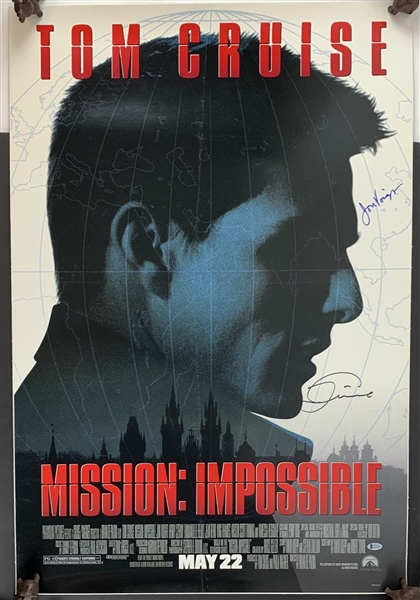 Tom Cruise & Jon Voight Dual Signed "Mission Impossible" Full Sized Movie Poster (Beckett/BAS)