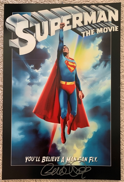 Superman (1979) Richard Donner Signed 12x18 Poster Photo Print (Beckett/BAS Guaranteed)