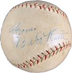 Babe Ruth Single-Signed Spalding Official League Baseball (JSA LOA)