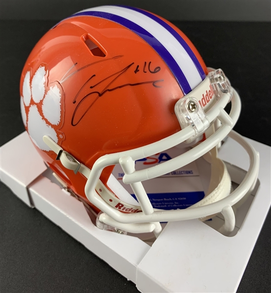 Trevor Lawrence Signed Clemson Tigers Mini Helmet (PSA/DNA)