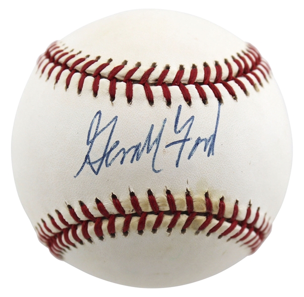 President Gerald R. Ford Signed ONL Baseball (JSA LOA)