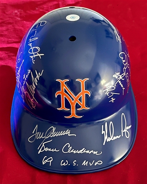 1969 World Series Champions NY Mets Team Signed Batting Helmet! (Beckett/BAS Guranteed)